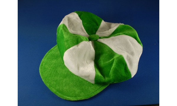 Green and White Flat Cap